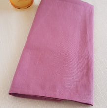 Load image into Gallery viewer, Folded raspberry pink colour textured fabric napkin.