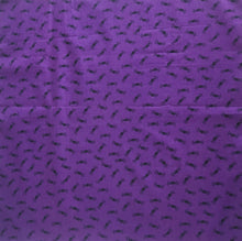 Load image into Gallery viewer, Purple fabric with black pattern