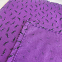 Load image into Gallery viewer, Purple fabric with black spider pattern