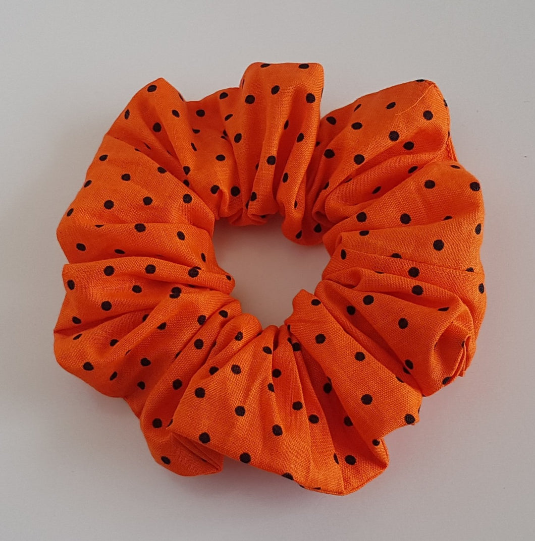 Pumpkin Orange Spot Scrunchie