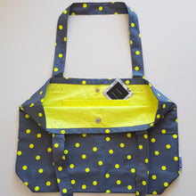 Load image into Gallery viewer, Fluro Yellow and Grey Polka Dot