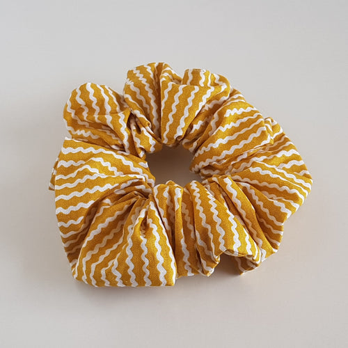 Mustard Yellow Swirl Scrunchie